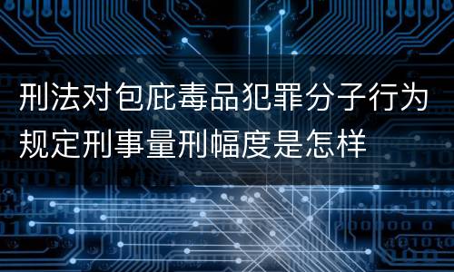 刑法对包庇毒品犯罪分子行为规定刑事量刑幅度是怎样