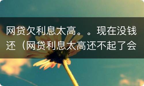 网贷欠利息太高。。现在没钱还（网贷利息太高还不起了会坐牢吗?）