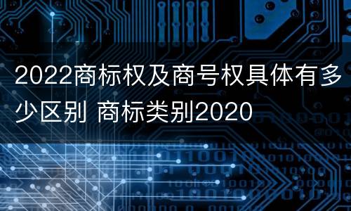 2022商标权及商号权具体有多少区别 商标类别2020