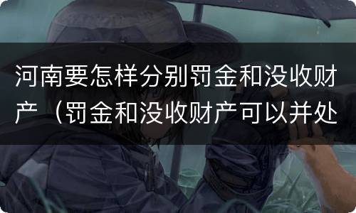 河南要怎样分别罚金和没收财产（罚金和没收财产可以并处吗）