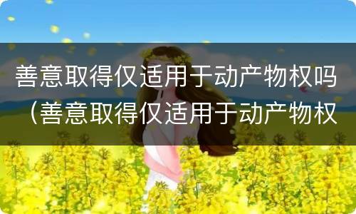 善意取得仅适用于动产物权吗（善意取得仅适用于动产物权吗）
