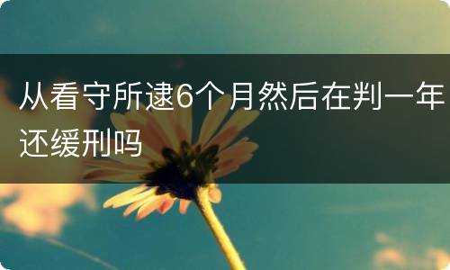 从看守所逮6个月然后在判一年还缓刑吗