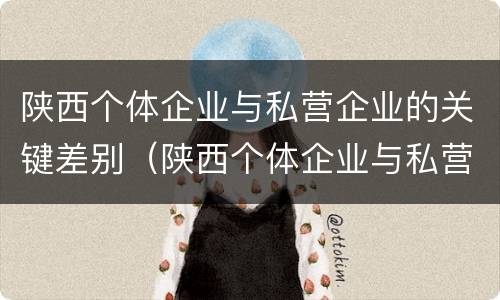 陕西个体企业与私营企业的关键差别（陕西个体企业与私营企业的关键差别在于）