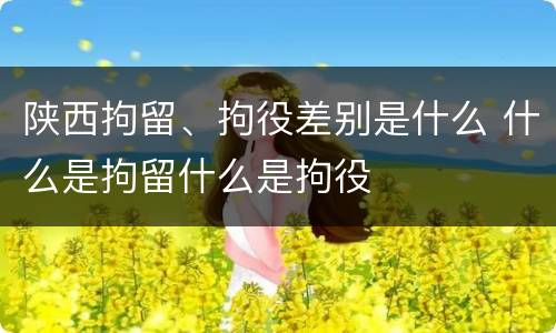 陕西拘留、拘役差别是什么 什么是拘留什么是拘役