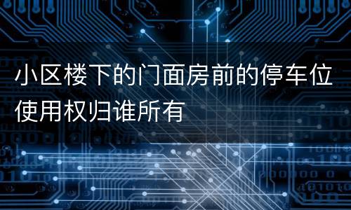 小区楼下的门面房前的停车位使用权归谁所有