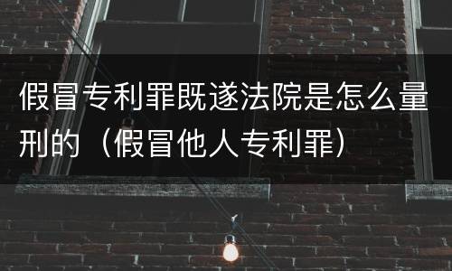 假冒专利罪既遂法院是怎么量刑的（假冒他人专利罪）