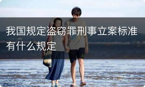 我国规定盗窃罪刑事立案标准有什么规定