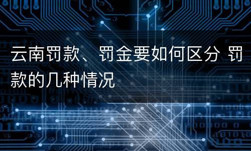 云南罚款、罚金要如何区分 罚款的几种情况