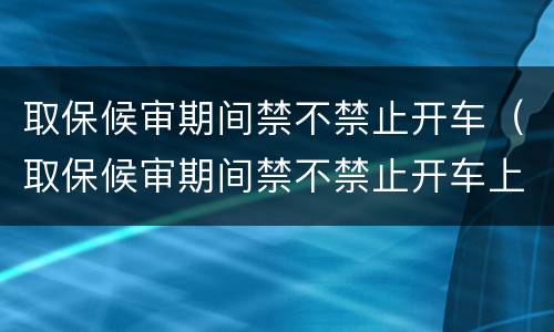 取保候审期间禁不禁止开车（取保候审期间禁不禁止开车上班）