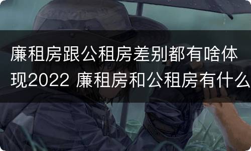 廉租房跟公租房差别都有啥体现2022 廉租房和公租房有什么不同