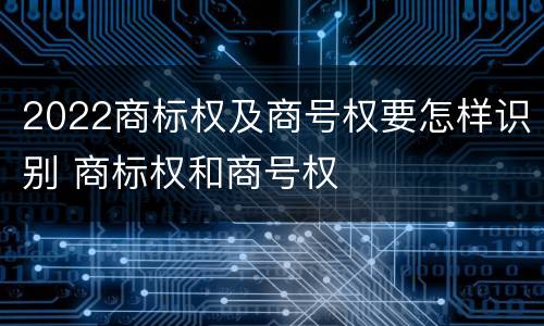 2022商标权及商号权要怎样识别 商标权和商号权