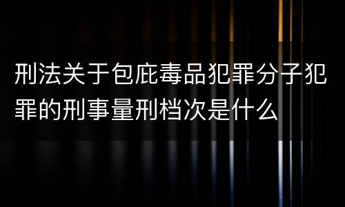 刑法关于包庇毒品犯罪分子犯罪的刑事量刑档次是什么