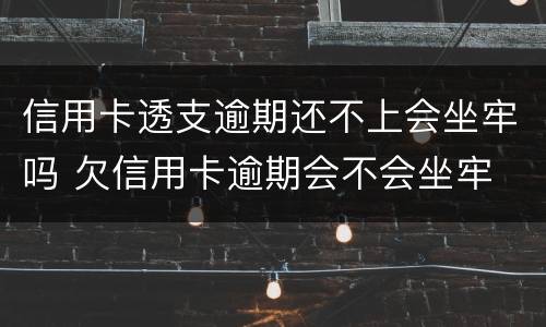 信用卡透支逾期还不上会坐牢吗 欠信用卡逾期会不会坐牢