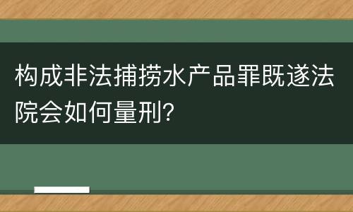 构成非法捕捞水产品罪既遂法院会如何量刑？