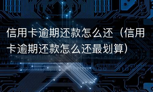 信用卡逾期还款怎么还（信用卡逾期还款怎么还最划算）