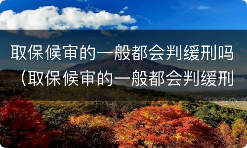 取保候审的一般都会判缓刑吗（取保候审的一般都会判缓刑吗）
