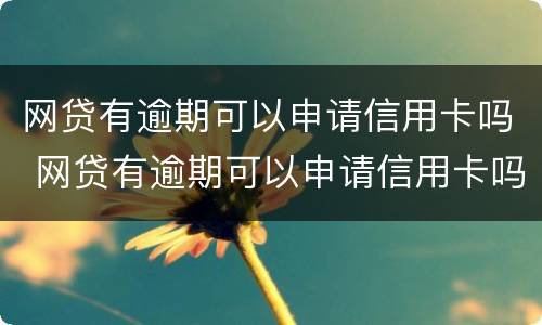网贷有逾期可以申请信用卡吗 网贷有逾期可以申请信用卡吗