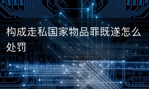 构成走私国家物品罪既遂怎么处罚