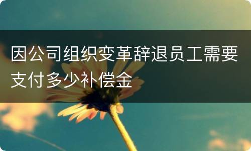 因公司组织变革辞退员工需要支付多少补偿金