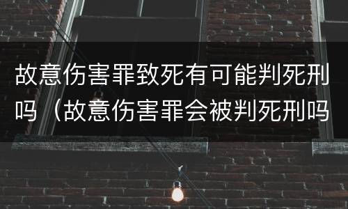 故意伤害罪致死有可能判死刑吗（故意伤害罪会被判死刑吗）