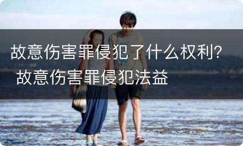故意伤害罪侵犯了什么权利？ 故意伤害罪侵犯法益