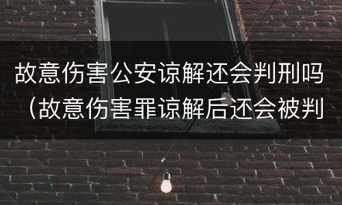 故意伤害公安谅解还会判刑吗（故意伤害罪谅解后还会被判刑吗）