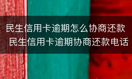 民生信用卡逾期怎么协商还款 民生信用卡逾期协商还款电话多少