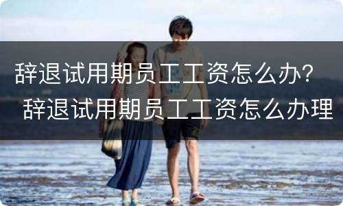 辞退试用期员工工资怎么办？ 辞退试用期员工工资怎么办理