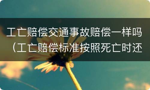 工亡赔偿交通事故赔偿一样吗（工亡赔偿标准按照死亡时还是诉讼时）