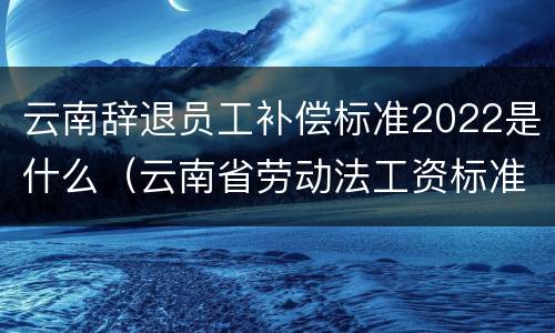 云南辞退员工补偿标准2022是什么（云南省劳动法工资标准）