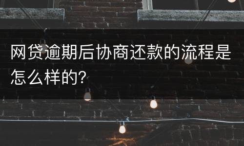 网贷逾期后协商还款的流程是怎么样的？