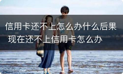 信用卡还不上怎么办什么后果 现在还不上信用卡怎么办