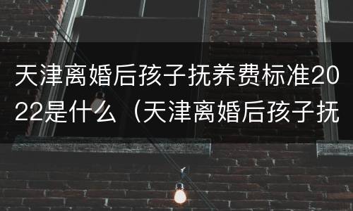 天津离婚后孩子抚养费标准2022是什么（天津离婚后孩子抚养费标准2022是什么时候发放）