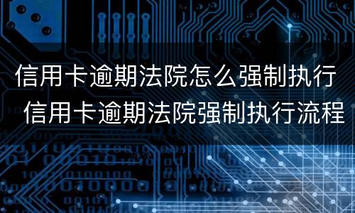 信用卡逾期法院怎么强制执行 信用卡逾期法院强制执行流程