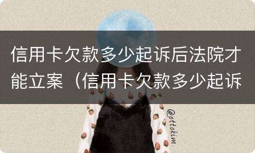 信用卡欠款多少起诉后法院才能立案（信用卡欠款多少起诉后法院才能立案调解）
