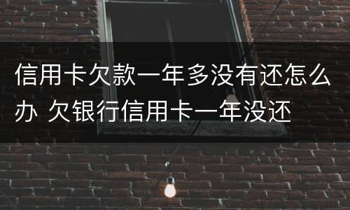 信用卡欠款一年多没有还怎么办 欠银行信用卡一年没还