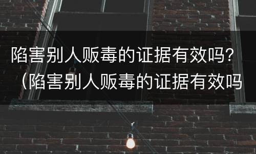 陷害别人贩毒的证据有效吗？（陷害别人贩毒的证据有效吗）