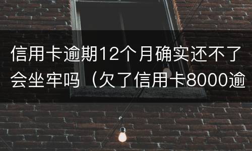 信用卡逾期12个月确实还不了会坐牢吗（欠了信用卡8000逾期三个月会坐牢吗?）