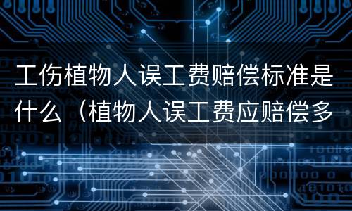 工伤植物人误工费赔偿标准是什么（植物人误工费应赔偿多少年）