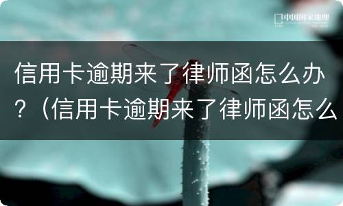 信用卡逾期来了律师函怎么办?（信用卡逾期来了律师函怎么办理）