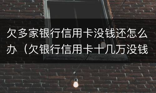 欠多家银行信用卡没钱还怎么办（欠银行信用卡十几万没钱还怎么办?）