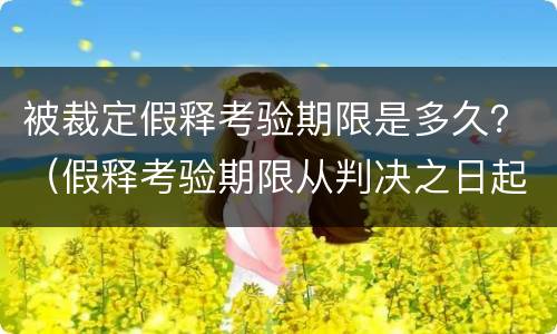 被裁定假释考验期限是多久？（假释考验期限从判决之日起计算）