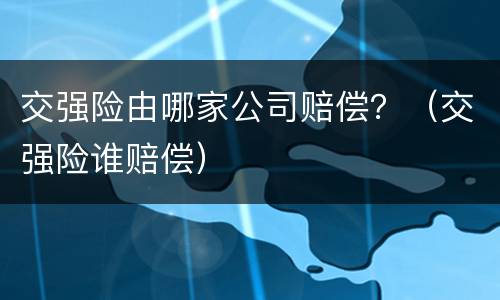 交强险由哪家公司赔偿？（交强险谁赔偿）