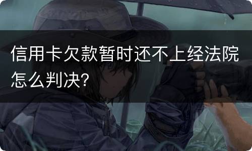 信用卡欠款暂时还不上经法院怎么判决？