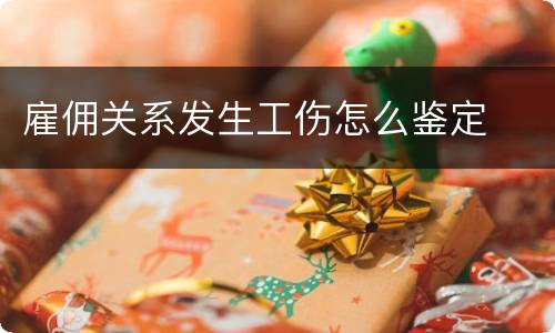 雇佣关系发生工伤怎么鉴定