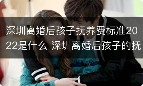 深圳离婚后孩子抚养费标准2022是什么 深圳离婚后孩子的抚养费标准是多少