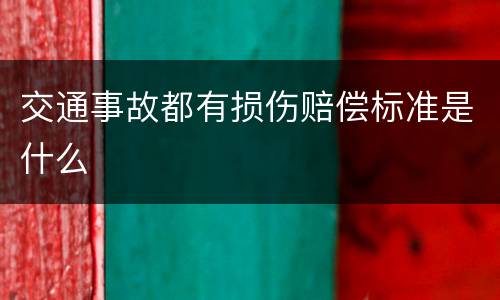 交通事故都有损伤赔偿标准是什么