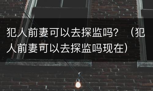犯人前妻可以去探监吗？（犯人前妻可以去探监吗现在）