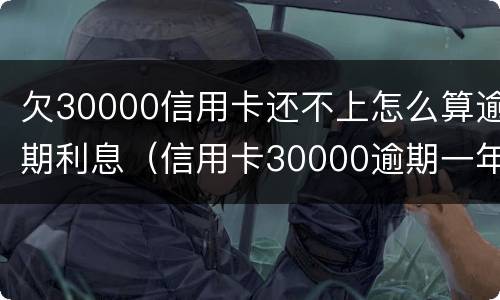 欠30000信用卡还不上怎么算逾期利息（信用卡30000逾期一年还多少）