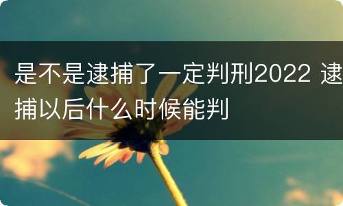 是不是逮捕了一定判刑2022 逮捕以后什么时候能判